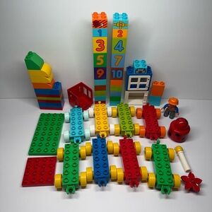 Lego Duplo Building Bricks Toy Bulk Lot 50 Various Pieces Parts Blocks Figures